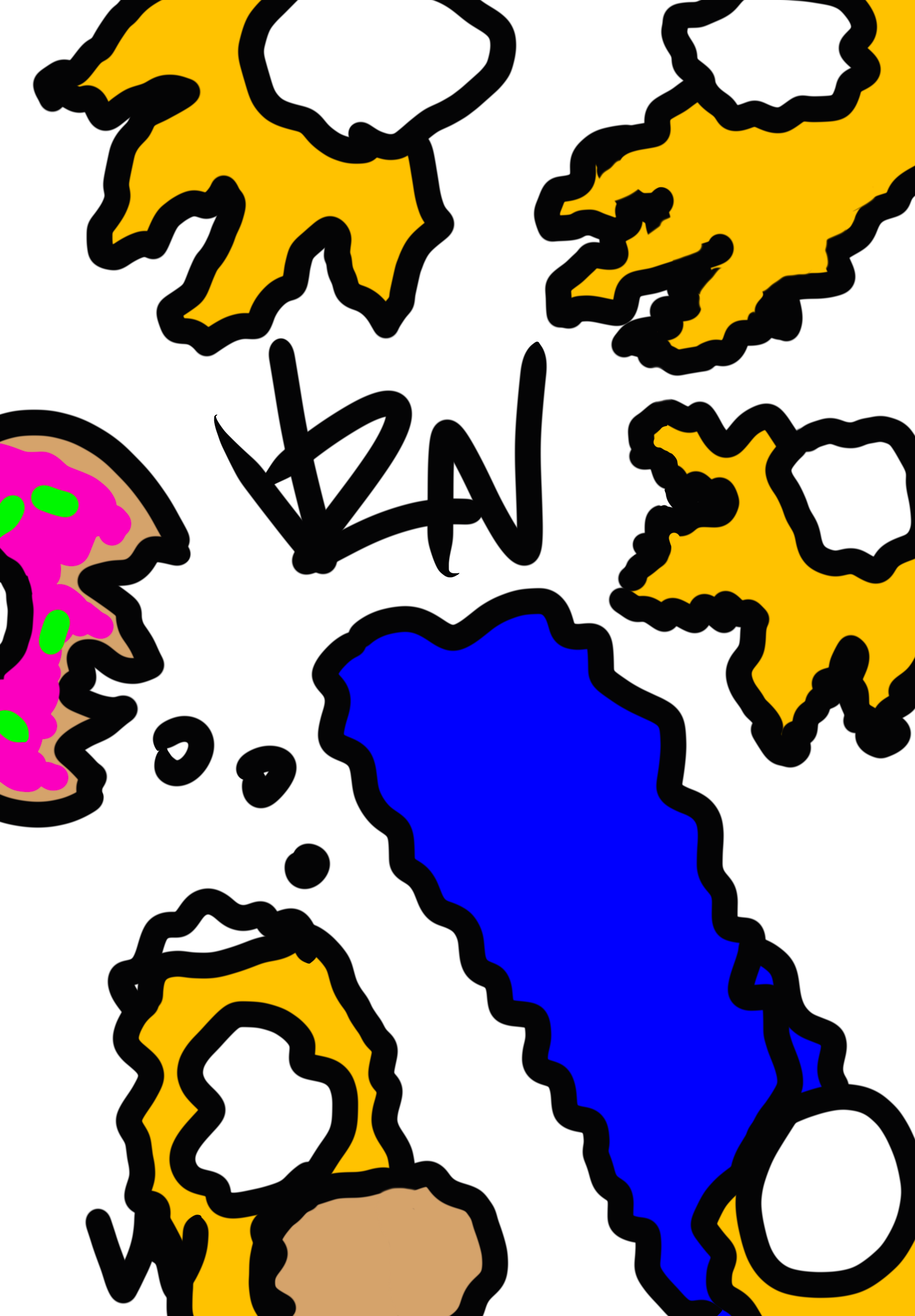WAVY SIMPSONS ABSTRACT POSTER